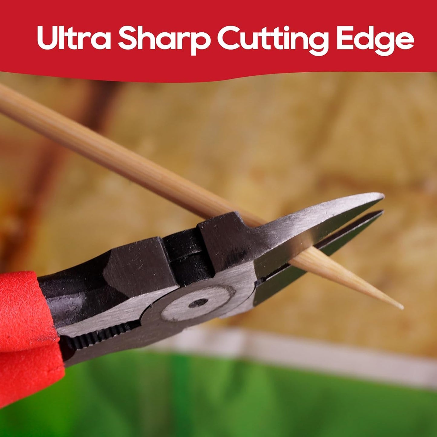 6 Inches Wire Cutters with Longer Flush Cutting Edge, Flush Cutter Tool with Spr