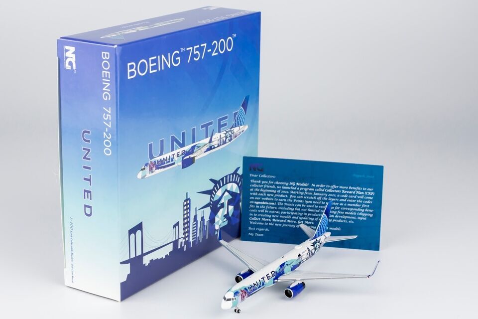 1:400 NG Model UNITED BOEING 757-200 Passenger Airplane Diecast Aircraft Model