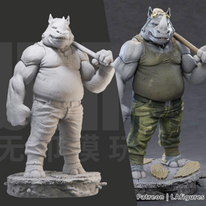 1/24 resin figure model Anime character Rhino Man Unassembled unpainted