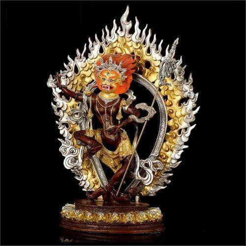 38cm Copper Simhavaktra Dakini Statue Tibetan Buddhism Simhamukha