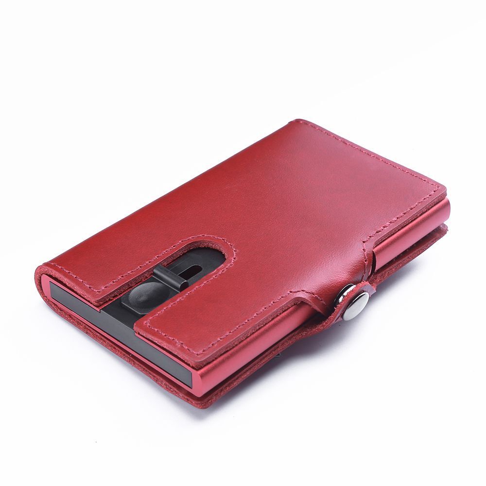 Carbon Fiber Slim Wallet Anti Rfid Credit Card Holders Case Leather Business 1PC