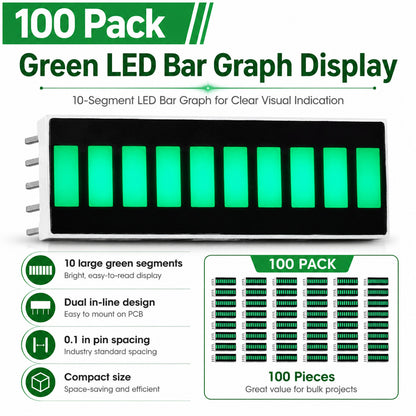 LED Bar Graph Green - Pack of 100
