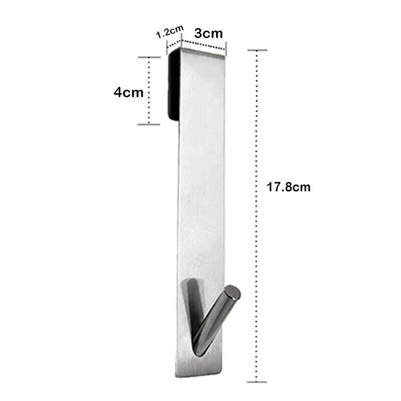 Over Glass Door Hooks Stainless Steel S-Shape Holder Bathroom Shower Towel Racks