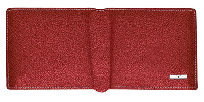NEW RED/PINK BI-FOLD LEATHER MEN'S WALLET RFID PROTECTION GIFT ITEM