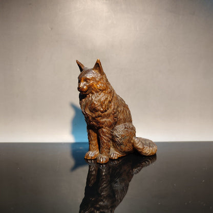 Vintage Wooden Christmas Ornaments Nice Little Carving Fox Lowrie Statue Gift