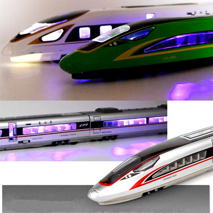 Alloy High-Speed Train Model Diecast Metal Toy Rail Electric High-Speed Train Me