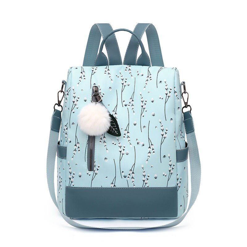 Backpack College Students School Bags Flower Print Backpack Casual Traveling Bag