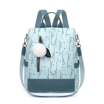 Backpack College Students School Bags Flower Print Backpack Casual Traveling Bag