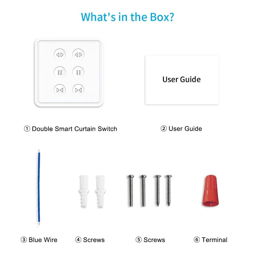 WiFi Double Curtain Switch EU Smart Blind Control