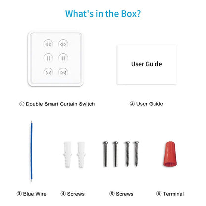 WiFi Double Curtain Switch EU Smart Blind Control