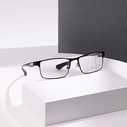 Intelligent zoom color changing dual-use anti blue light reading glasses