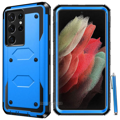 For Samsung Galaxy S21/ Ultra/ Plus Case Dual Layer Rugged Hybrid Cover + Stylus