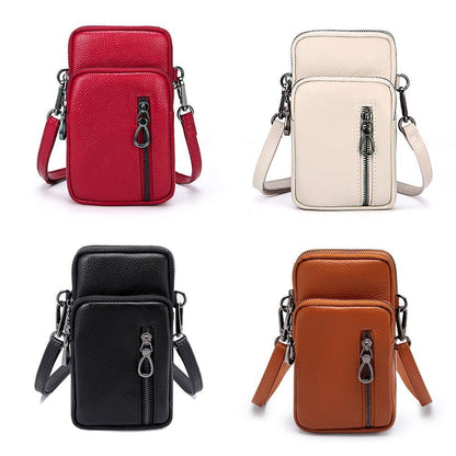 Genuine Leather Mobile Phone Mini Bag Strap Shoulder Crossbody Bag Messenger Bag