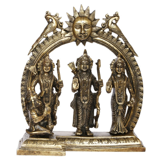 Ram Darbar Lord Rama Sita Laxman Hanuman Brass Family Statue Figurine Sculpture