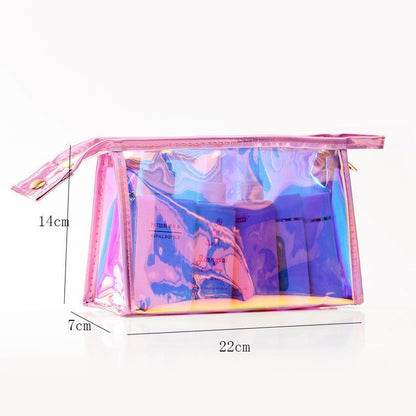 Transparent Pretty Makeup Bag Travel Cosmetic Bag Toiletry Brush Bags Organizer