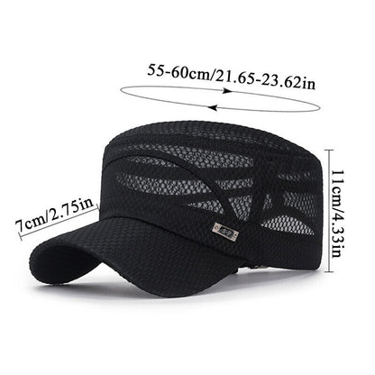 Trucker Hat Mesh Baseball Snapback Cap Adjustable Flat Visor Plain Hip Hop Mens