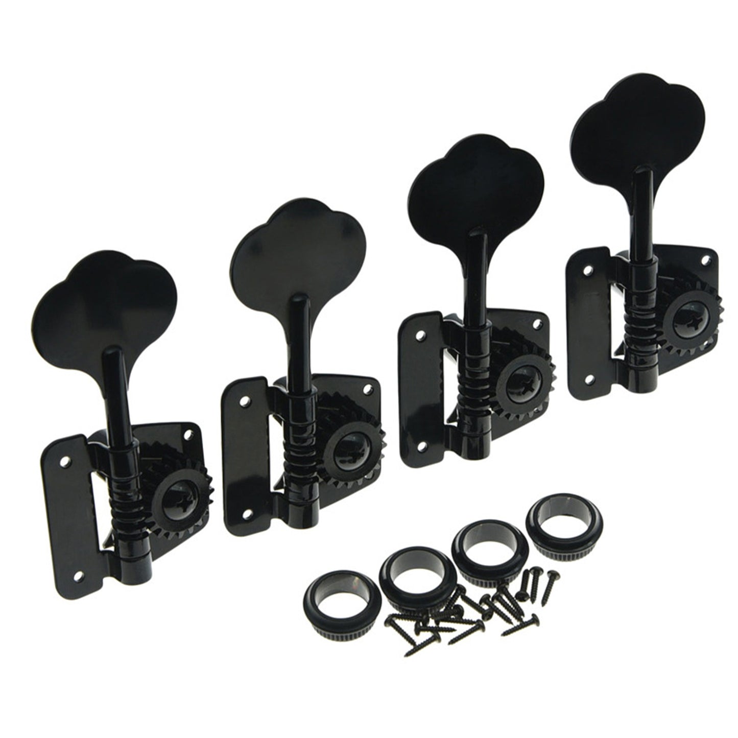 Black/Sliver Zinc Alloy Bass Guitar Tuners Tuning Pegs Keys Machine Heads Gear
