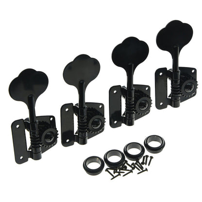 Black/Sliver Zinc Alloy Bass Guitar Tuners Tuning Pegs Keys Machine Heads Gear