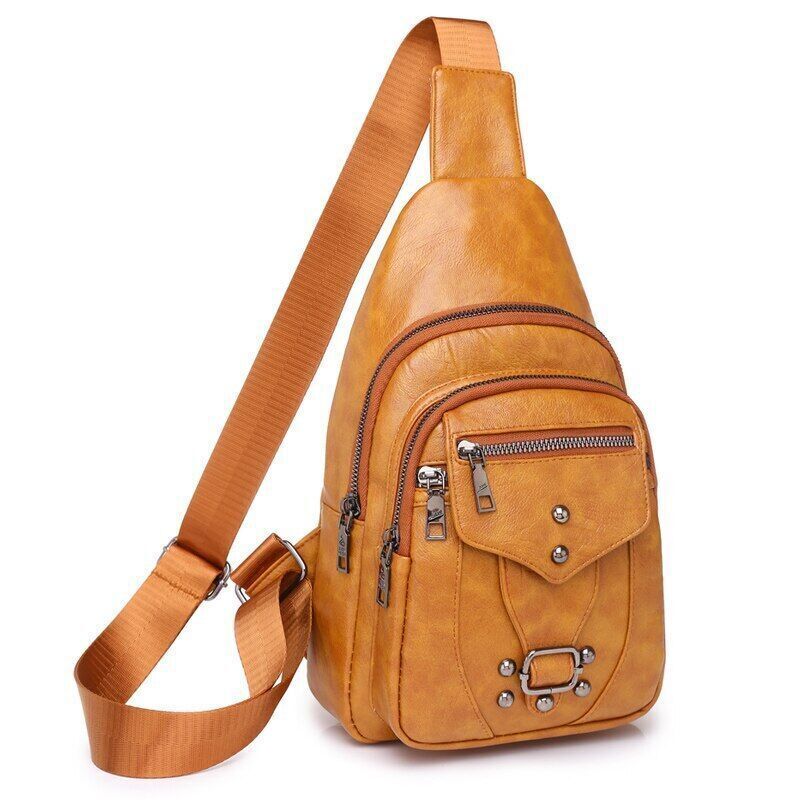 Women's Chest Pack PU Leather Shoulder Crossbody Chest Bags Women Handbags