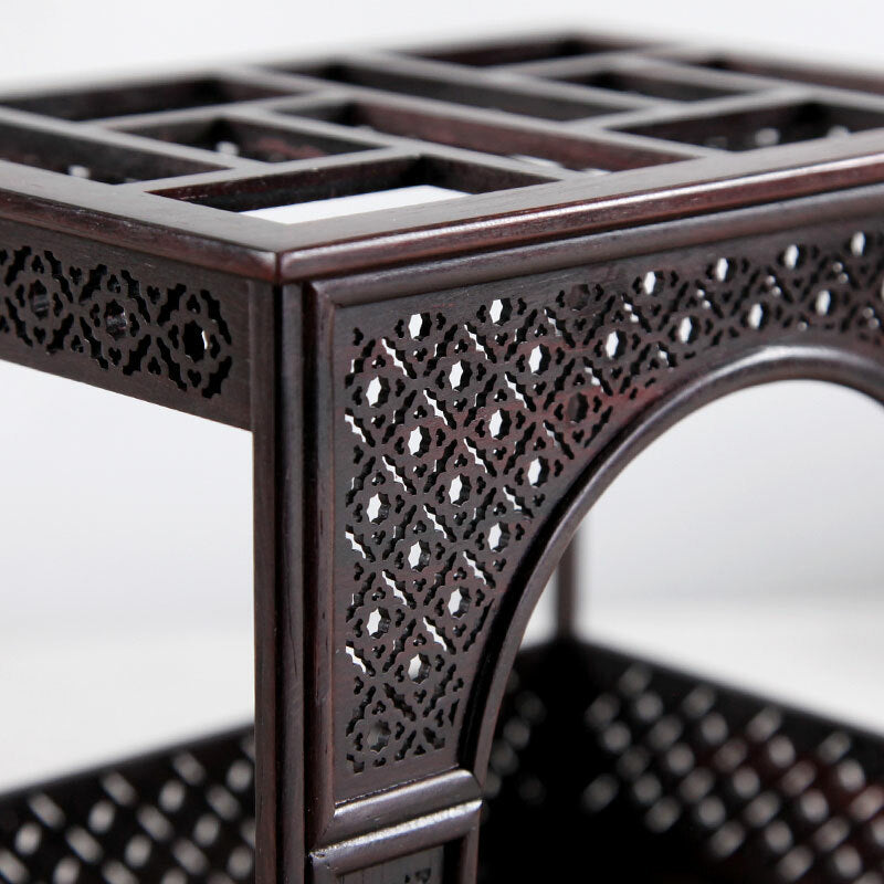 Ebony Wood Statue Altar Butsudan Shrine God Zen House Buddhist Display Rack