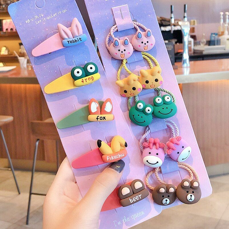 Hair Bands 10/20 Pcs/Bag Shiny Flowers Baby Scrunchies Rubber Kids Accessories