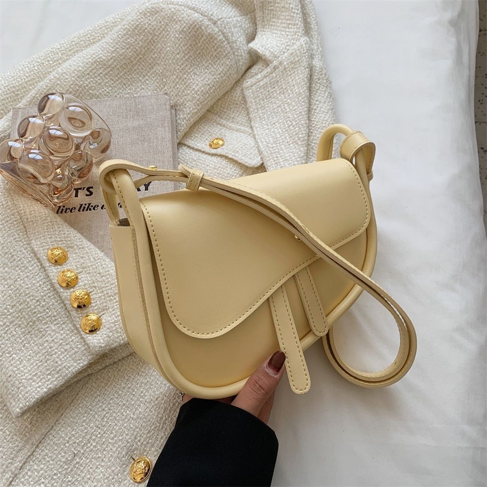 Fashion Saddle Bag New Small Shoulder Bags Solid Crossbody Female Messenger Bag