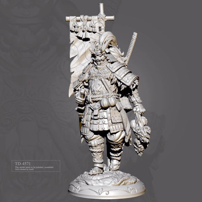 1/24 resin figure model kit Mythical Circumstances-Cat Bear Warrior Unassembled