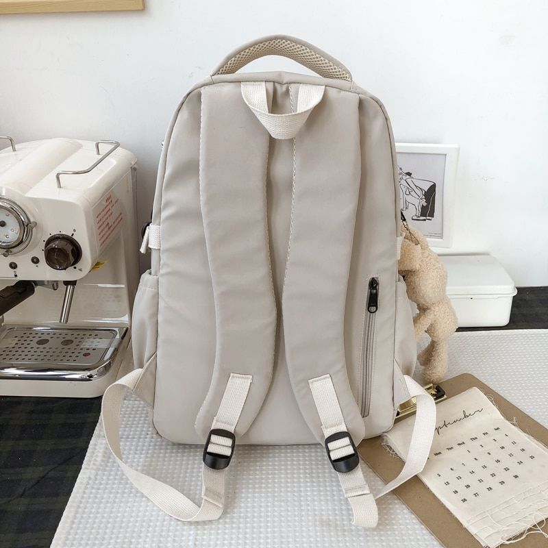 Waterproof Nylon Backpack Students Schoolbag Multilayer Travel Bags 30*14*43 CM