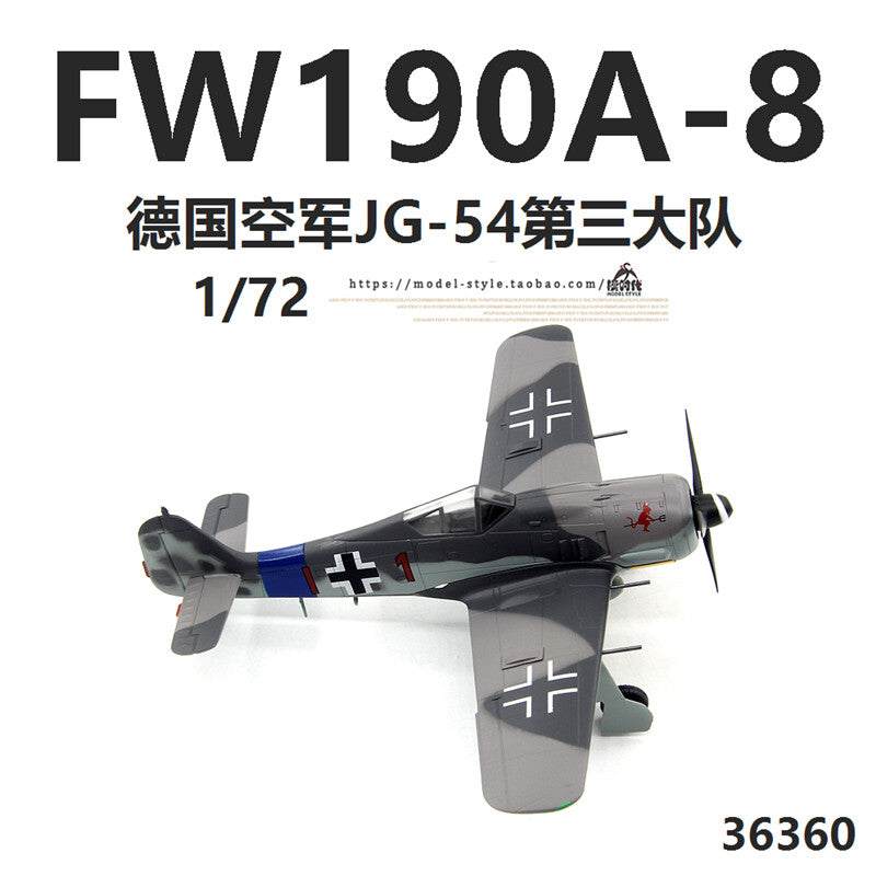 1/72 German FW190A-8 fighter model JG54 Wing 3rd Brigade aircraft model