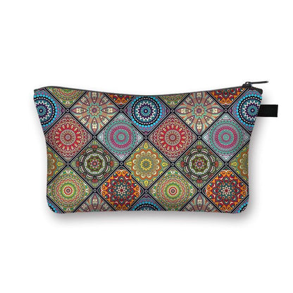 Vintage Pattern Multifunctional Cosmetic Bags Organizer Gothic Wallet Polyester