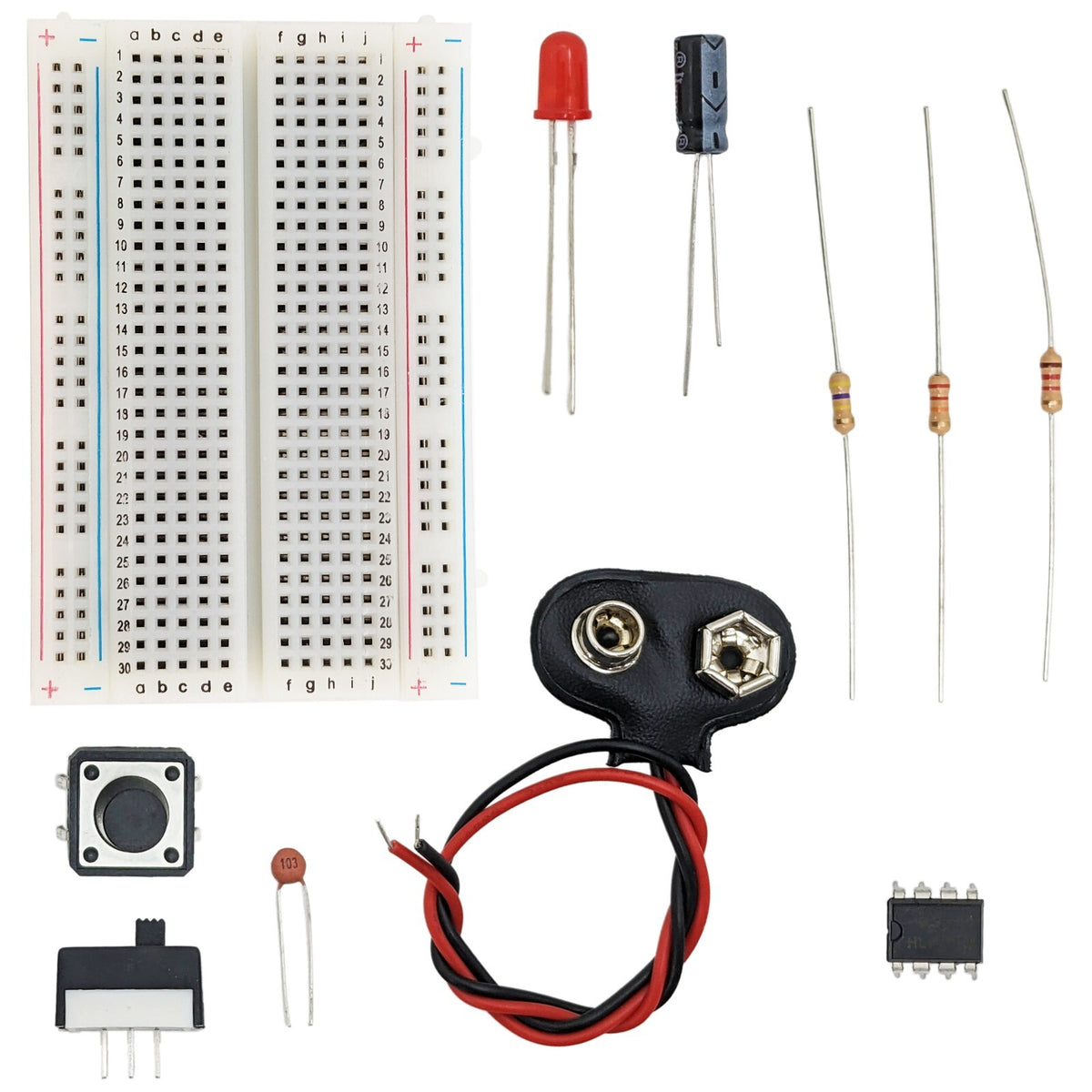 Reaction Time Tester Engineering Kit with Circuit Diagram, No Soldering Required