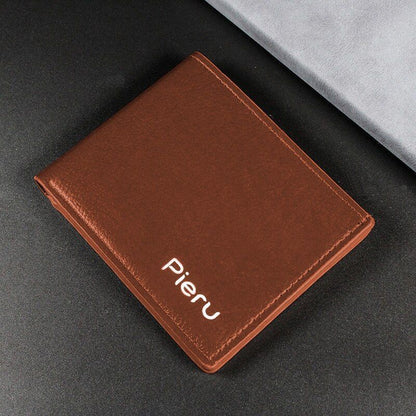 Leather Short Slim Wallet Business Purse Credit Card Holder Wallet Money Bag 1PC