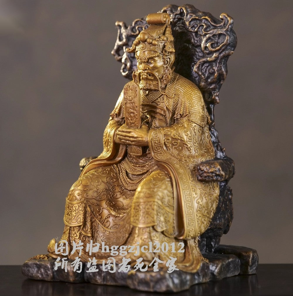 Brass Wu Ye Statue Fifth Master Dragon King Son Wealth God Buddhism Career Decor