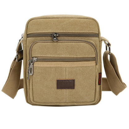 Retro Shoulder Bag Flip Casual Messenger Canvas Fashion Zipper Multifunctional