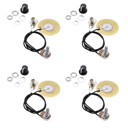 4Pcs 50MM Guitar Violin Piezo Transducer Pickup Open Pickup 6.35MM Output