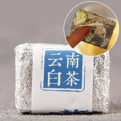 2023 Mini Yunnan Chinese White Tea Bai Cha Tea Small Cake 4 pieces*5g/bag 100g