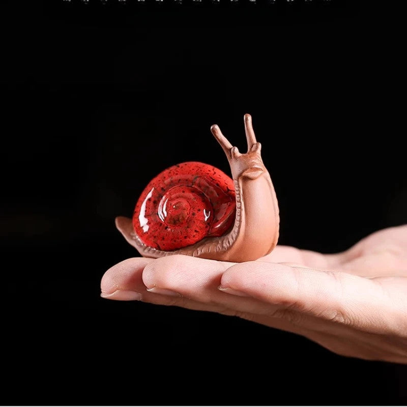 1pcs Tea Pet Snail Creative Ornament Flower Pot Landscape Decoration Crafts
