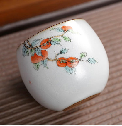 110ml Chinese Ceramics Ru Kiln Teacup Master's Cup Tea Bowl Tea Tasting Cup