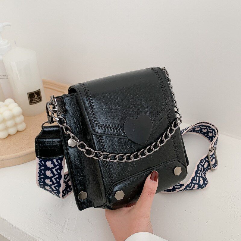 Handbag Synthetic Leather Messenger Crossbody Bag Retro Shoulder Bag 34*16 CM