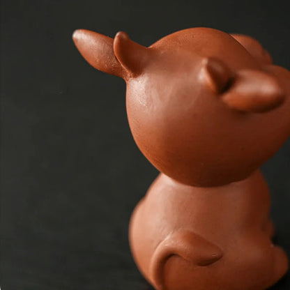 Chinese Zodiac ZishaTea Pet Animal Statue Decoration Handmade Sculpture Tea Set