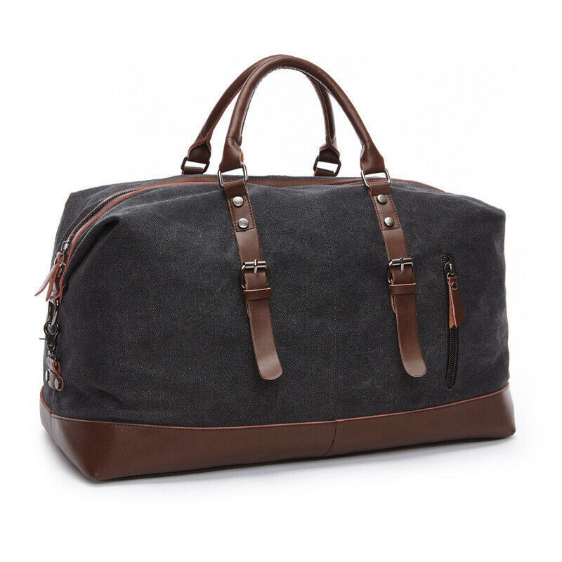 Carry on Luggage Bags Men's Canvas Travel Bags Suitcase Tote Weekend Overnight