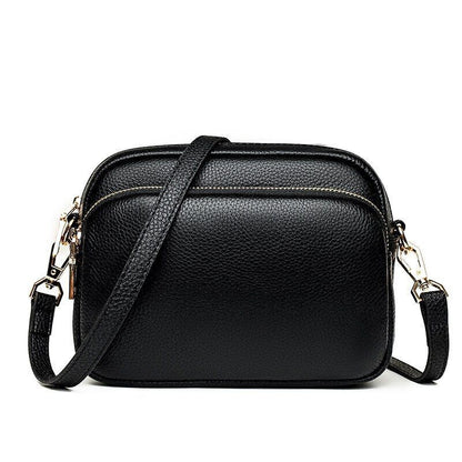 Shell Purse Handbag Genuine Leather Vintage Messenger Shoulder Bag 19*14*7.5 CM