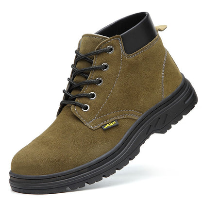 Anti puncture and anti slip lightweight suede labor protection shoes-usa