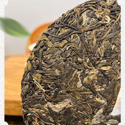 357g Raw Puer Tea Cake Bingdao Wuzhai Yunnan Ancient Tree Compressed Puer Tea