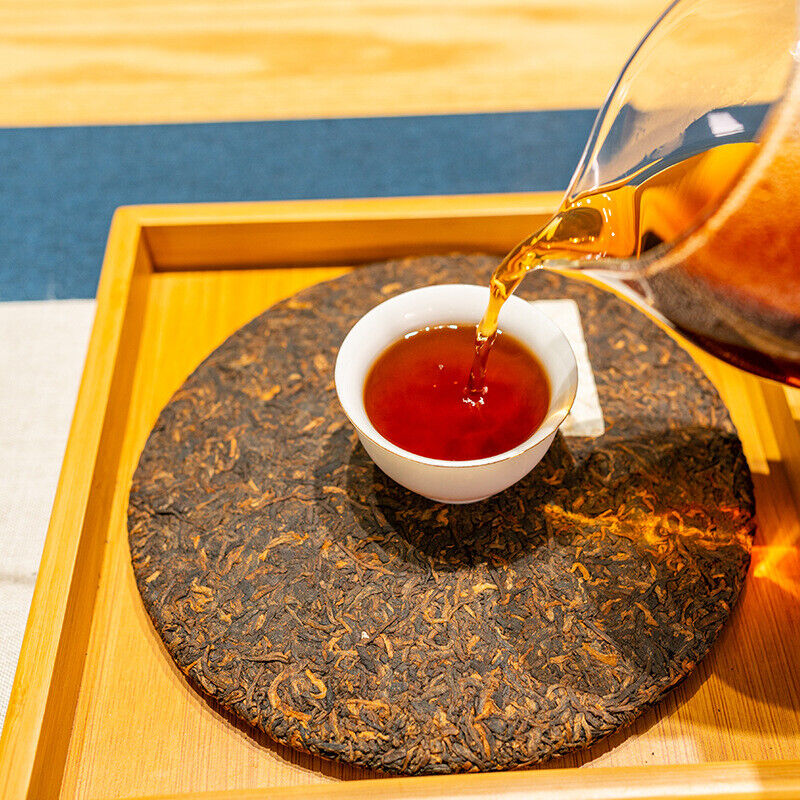 357g Puerh Ripe Tea Icelandic Tribute Cake Tea Aged Ripe Puerh Seven Seed Cake