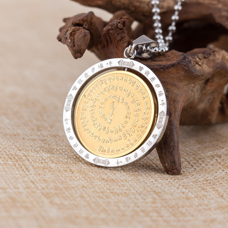 BLESSED MANDALA PENDANT: 100 SYLLABLE MANTRA OF VAJRASATTVA 6 REALM VAJRA MANTRA