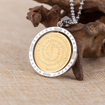 BLESSED MANDALA PENDANT: 100 SYLLABLE MANTRA OF VAJRASATTVA 6 REALM VAJRA MANTRA