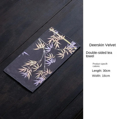 Tea Towel Tea Table Towel Rag Light Luxury Chinese Absorbent Pot Towel Tea Mat