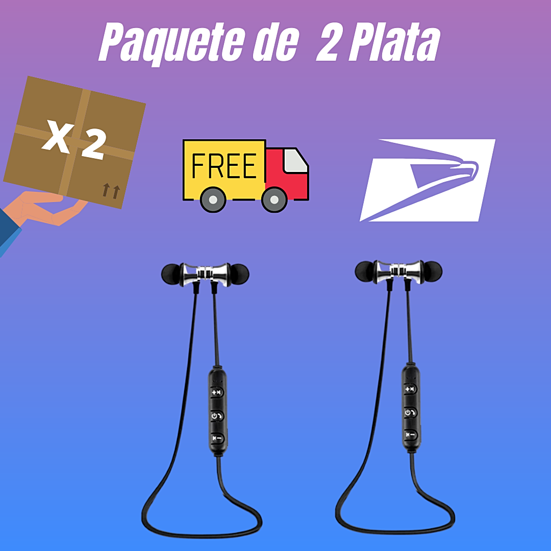 2 X Bluetooth Audifonos Inalambricos Magneticos Auriculares para Telefonos Cell