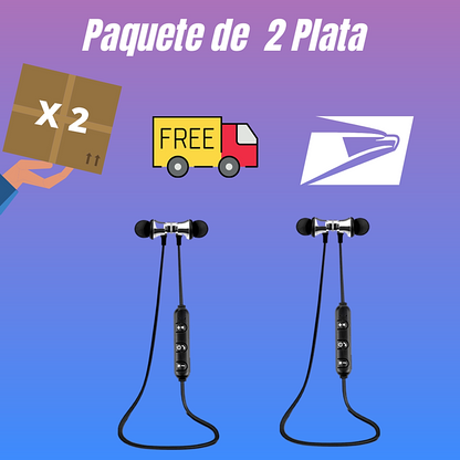 2 X Bluetooth Audifonos Inalambricos Magneticos Auriculares para Telefonos Cell